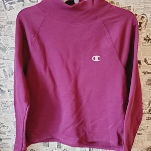 [ NWT ] Champions Small Dark Berry Powerblend Mock Neck Long Sleeve Top